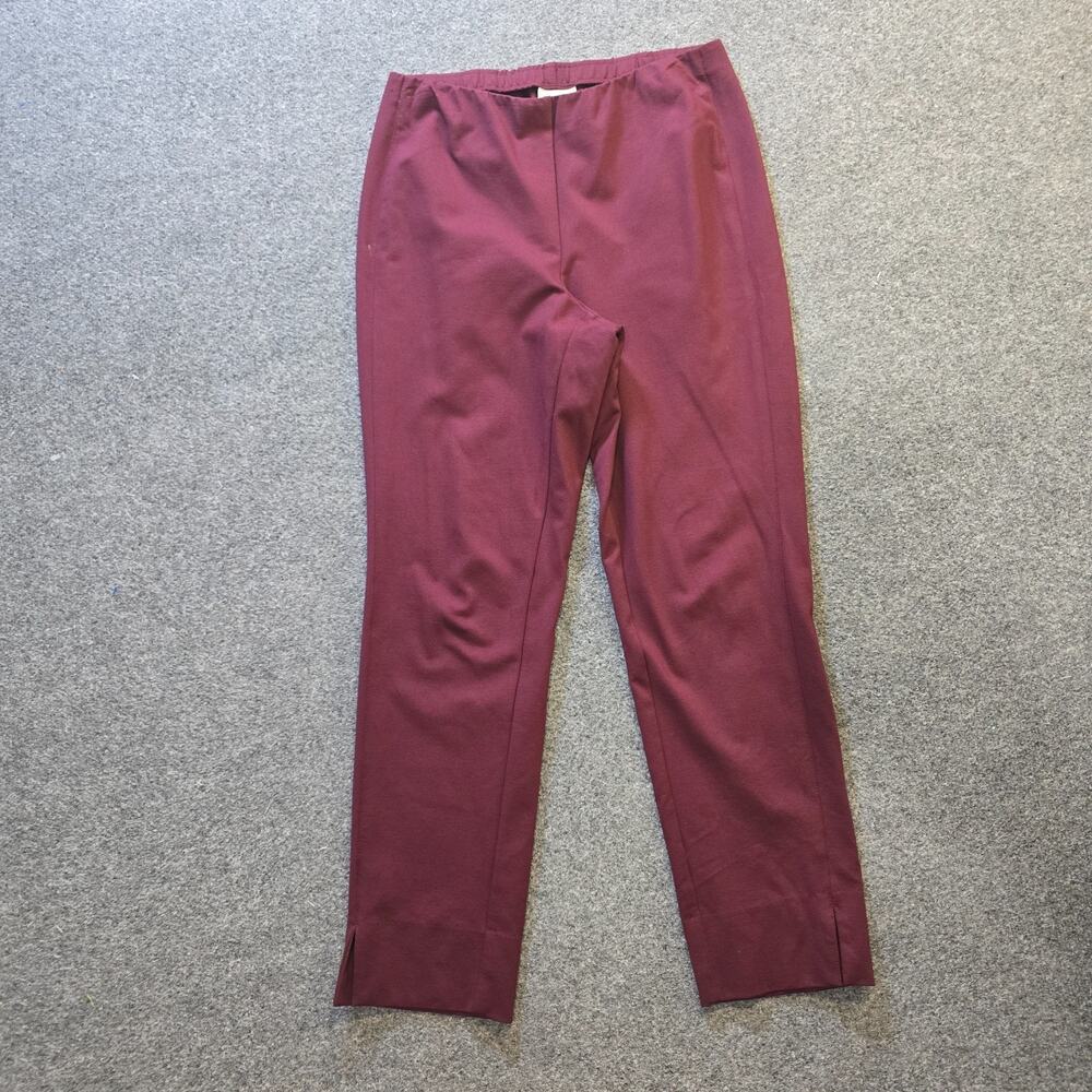 J Jill Pants Womens Medium Red Ponte Slim Leg Legging Stretchy Pull On Capsule